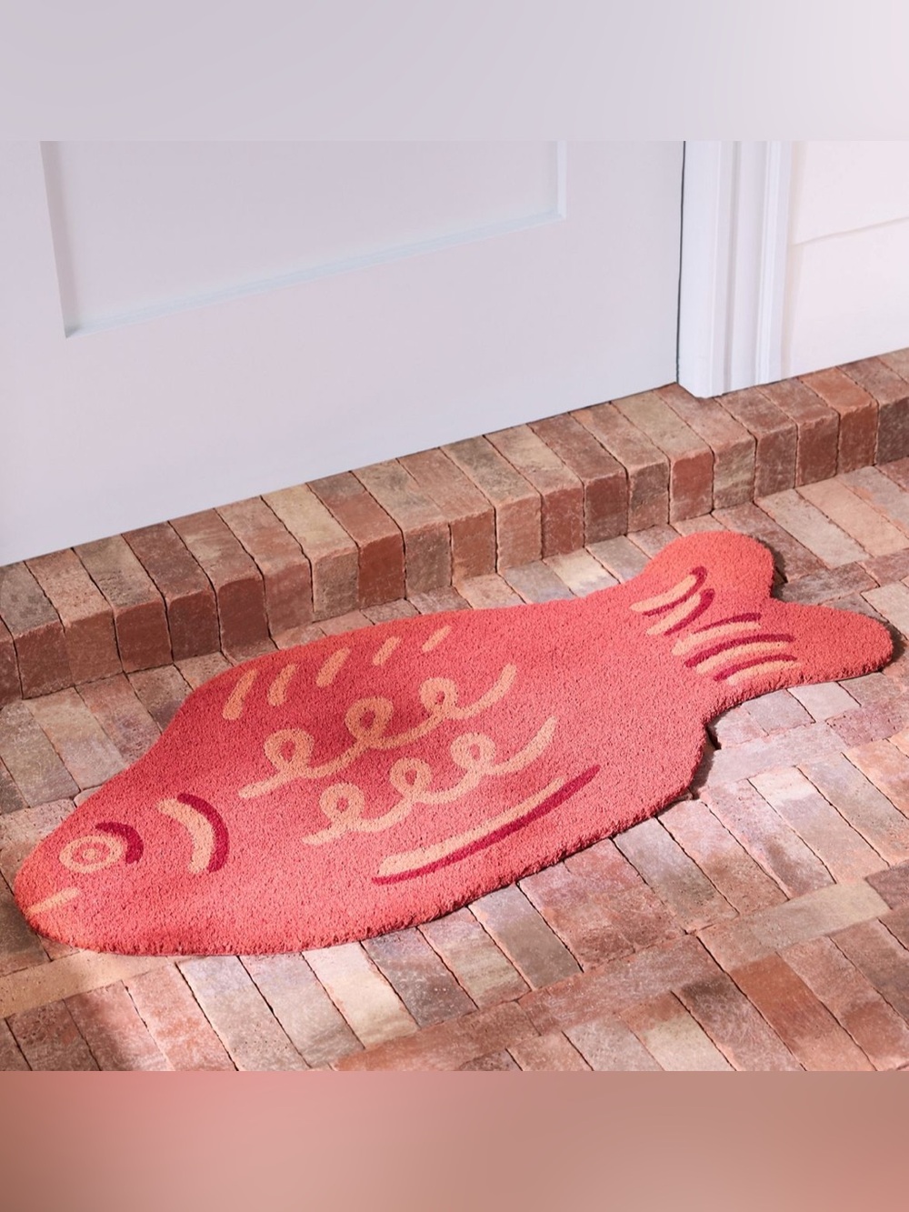 Anthropologie Candy Red Swedish Gummy Fish Door Mat boardwalk icon summer